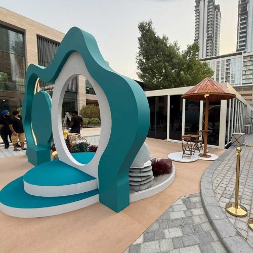 Creative Outdoor Event Fabrication Setup in Jumeirah