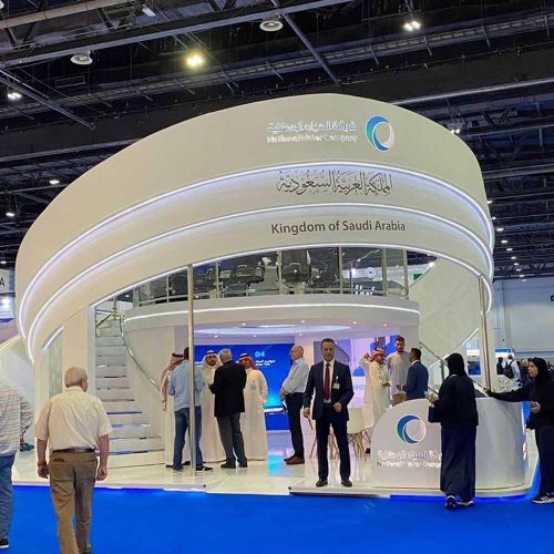 Curved Architecture Event Booth Fabrication for Trade Shows in Ras Al Khaimah