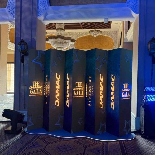 Event Branding Fabrication for DAMAC Gala in Ras Al Khaimah
