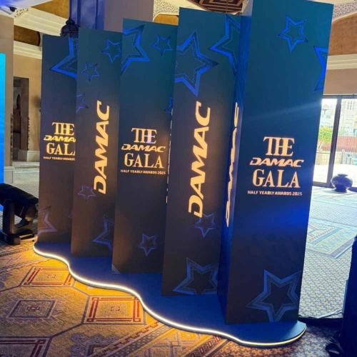 Event Stage Fabrication and Illuminated Design for DAMAC in Ras Al Khaimah