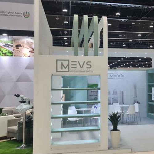 Exhibition Stand Fabrication with Custom Shelving for Products in Ras Al Khaimah