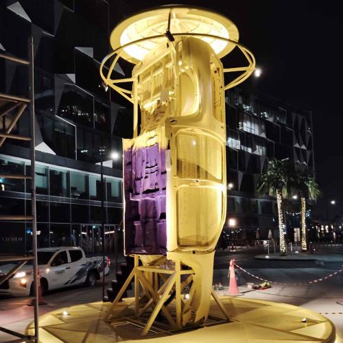 Outdoor Event Sculpture Fabrication with Custom Lighting in Ras Al Khaimah