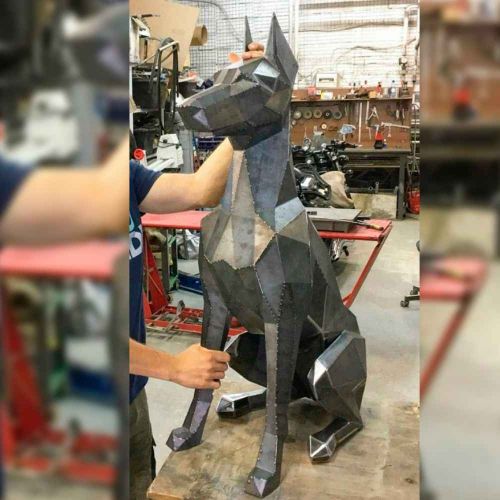 Welded Steel Sculpture Art for Modern and Industrial Spaces in Dubai
